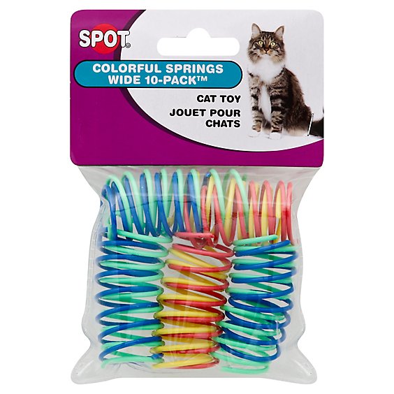 SPOT Cat Toy Colorful Springs Wide 10 Pack Card - 10 Count