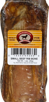 Smokehouse Dog Treats Beef Bone Rib Bone 6 Inch - Each - Image 2