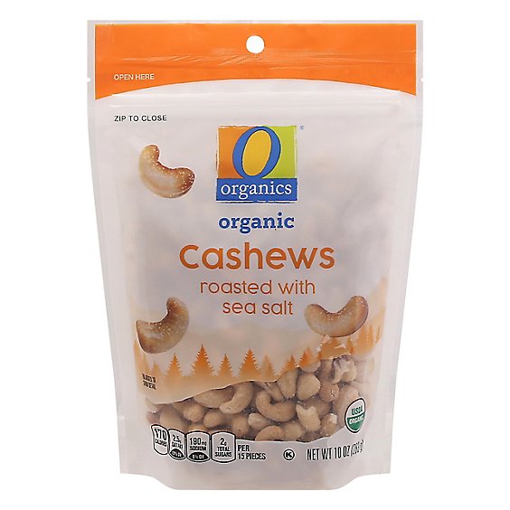 O Organics Organic Cashews Roasted with Sea Salt - 10 Oz