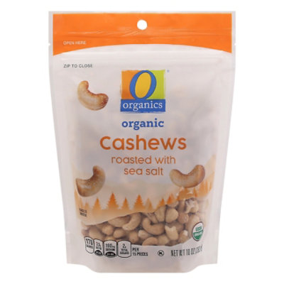 O Organics Organic Cashews Roasted with Sea Salt - 10 Oz