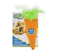 OurPets Cosmic Catnip Cat Toy Catnip Filled Carrot Pack - Each