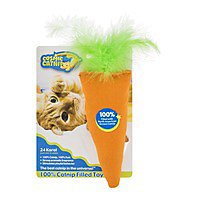 OurPets Cosmic Catnip Cat Toy Catnip Filled Carrot Pack - Each - Image 1