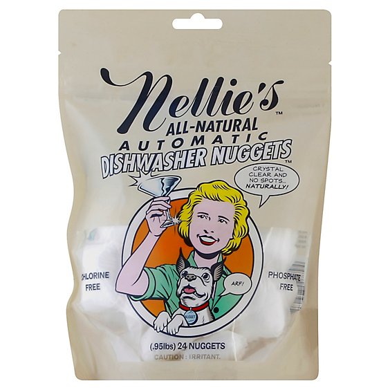 Nellies All Natural Dishwasher Nuggets Automatic 24 Count - 0.95 Lb