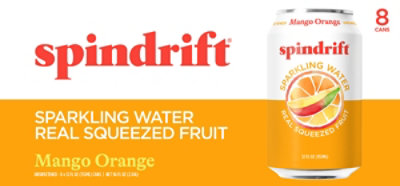 Spindrift Orange Mango Sparkling Water - 8-12 Fl. Oz. - Image 3