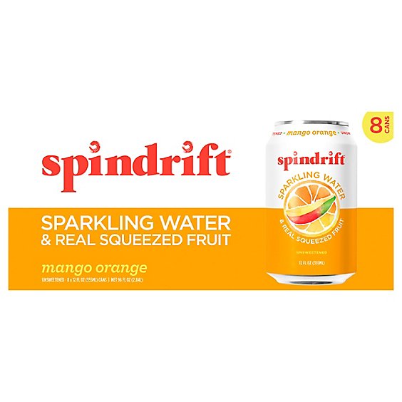 Spindrift Sparkling Water Orange Mango - 8-12 Fl. Oz.