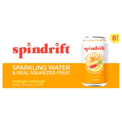 Spindrift Orange Mango Sparkling Water - 8-12 Fl. Oz.