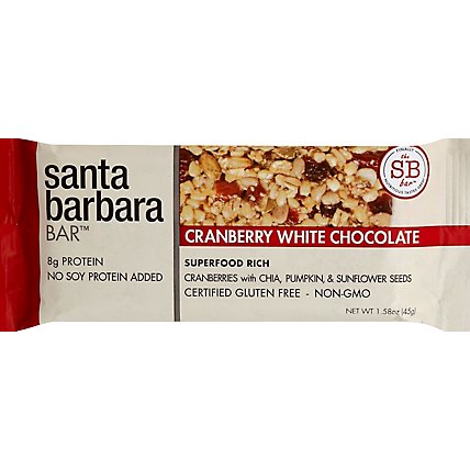 Santa Barbara Bar Cranberry White Chocolate - 1.58 Oz - Image 2
