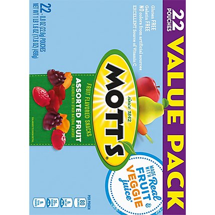 Motts Fruit Flavored Snacks Assorted Fruit Value Pack - 22-0.8 Oz - Image 6
