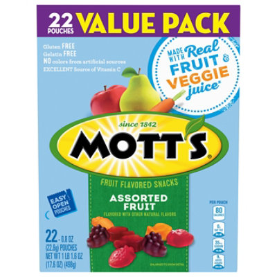 Motts Fruit Flavored Snacks Assorted Fruit Value Pack - 22-0.8 Oz - Image 1