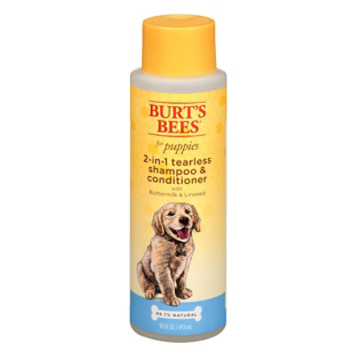 Burts Bees Dog Shampoo Conditioner 2 In 1 Tearless Buttermilk Linseed Oil Puppies 16 Fl. Oz. acmemarkets