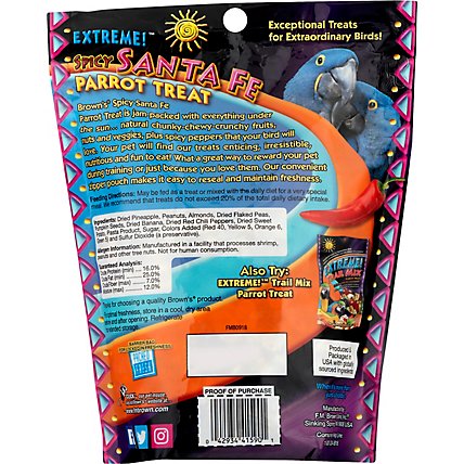 Browns Extreme! Spicy Santa Fe Pet Treat Parrot Pouch - 20 Oz - Image 3