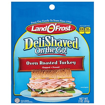 Land O Frost Deli Shaved On The Go Oven Roasted Turkey - 2 Oz - Image 1