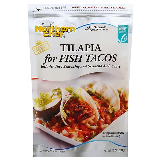 Northern Chef Tilapia For Fish Tacos - 10 Oz. - Shaw's