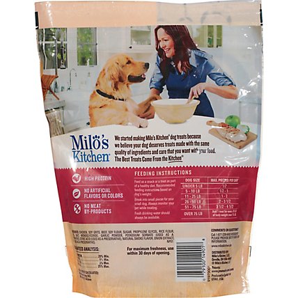 Milos Kitchen Dog Treats Home Style Chicken & Apple Sausage Slices Pouch - 18 Oz - Image 5