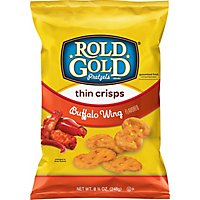 ROLD GOLD Pretzels Thins Crisps Buffalo Hot Wings - 8.75 Oz - Image 2