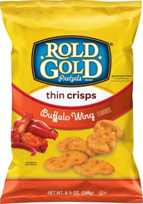 ROLD GOLD Pretzels Thins Crisps Buffalo Hot Wings - 8.75 Oz - Image 2