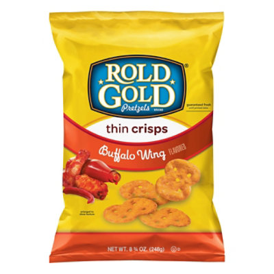 ROLD GOLD Pretzels Thins Crisps Buffalo Hot Wings - 8.75 Oz - Image 1