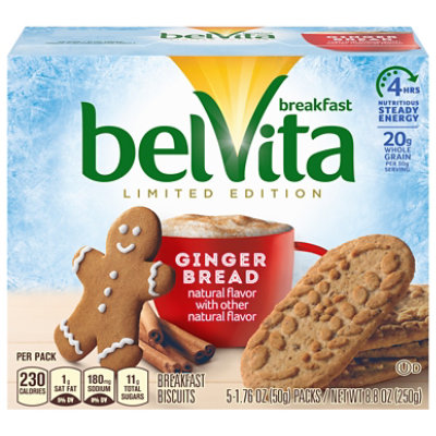 belVita Breakfast Biscuits Ginger Bread Flavor Limited Edition - 5-1.76 Oz - Image 2