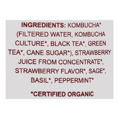 Aqua ViTea Kombucha Strawberry Sage - 12 Fl Oz - Image 5