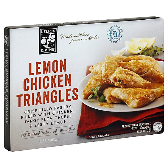 Lemon & V Lemon Chicken Triangles - 12 Oz