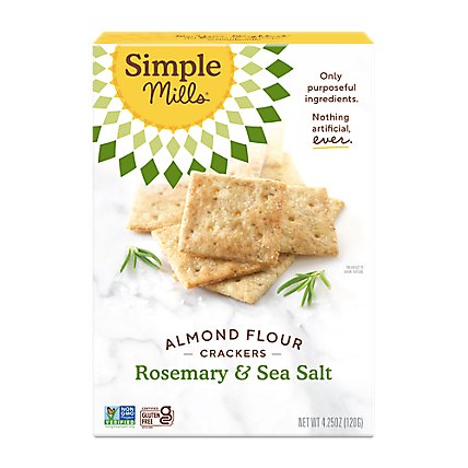 Simple Mills Crackers Almond Flour Rosemary & Sea Salt - 4.25 Oz - Image 1