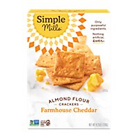 Simple Mills Crackers Almond Flour Farmhouse Cheddar - 4.25 Oz - Image 2