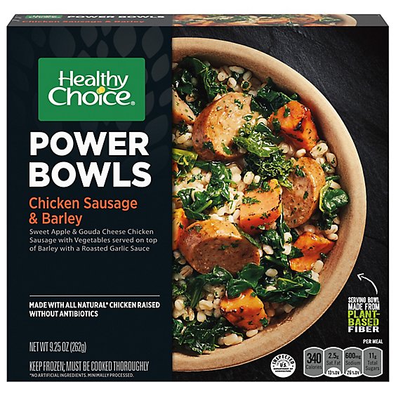 Healthy Choice Power Bowls Chicken Sausage And Barley Frozen Meals - 9.25 Oz