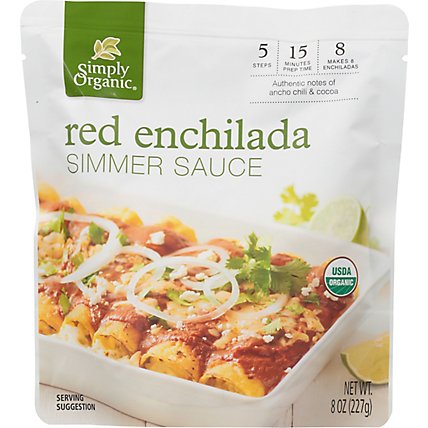 Simply Organic Simmer Sauce Red Enchilada Pouch - 8 Oz - Image 2