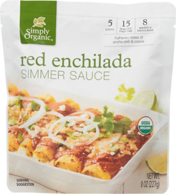 Simply Organic Simmer Sauce Red Enchilada Pouch - 8 Oz - Image 2