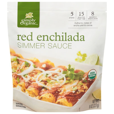 Simply Organic Simmer Sauce Red Enchilada Pouch - 8 Oz - Image 1