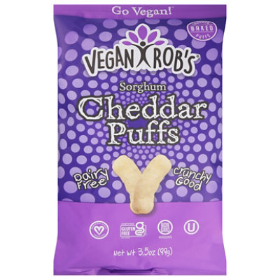 Veganrobs Puffs Cheddar Dairy Free - 3.5 Oz
