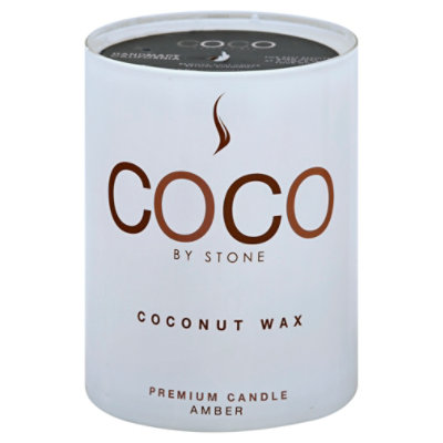 Coconut Candle 11oz Amber - 11 Oz - Image 1