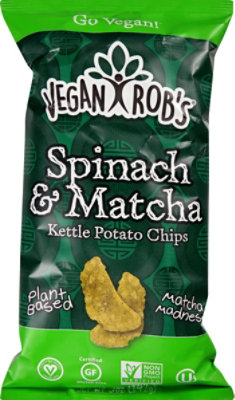 Vegan Robs Spinich Matcha Kettle Chips - 5 Oz - Image 2