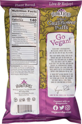 Veganrobs Puffs Cauliflowr Probiotc - 3.5 Oz - Image 6