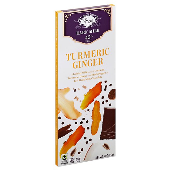 Vosges Chocolate Dark Milk Golden Blend Turmeric Ginger - 3 Oz