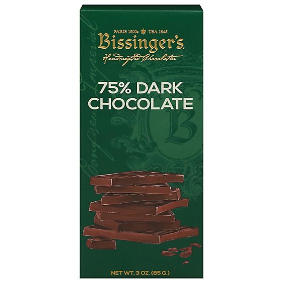 Bissingers Chocolate Dark 75% - 3 Oz