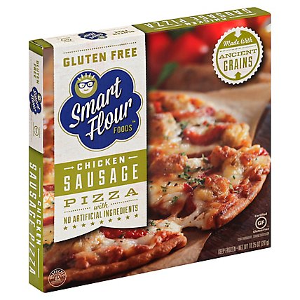 Smart Flour Foods Pizza Chicken Sausage Gluten Free Frozen - 10.25 Oz - Image 1