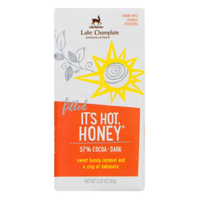 Lake Champlain Org Its Hot Honey Caramel Dark Choc Bar - 3.25 Oz