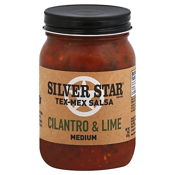 Silver Star Salsa Tex-Mex Cilantro & Lime Medium Jar - 16 Oz