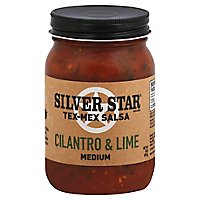 Silver Star Salsa Tex-Mex Cilantro & Lime Medium Jar - 16 Oz - Image 1