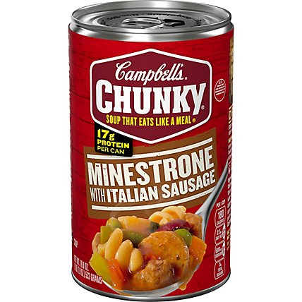 Campbells Chunky Soup Minestrone With Italian Sausage - 18.8 Oz - Image 2