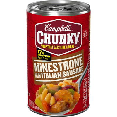 Campbells Chunky Soup Minestrone With Italian Sausage - 18.8 Oz