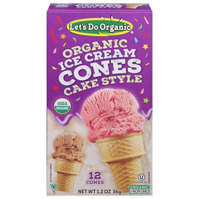 Lets Do Ice Cream Cones Organic 12 Count - 1.2 Oz