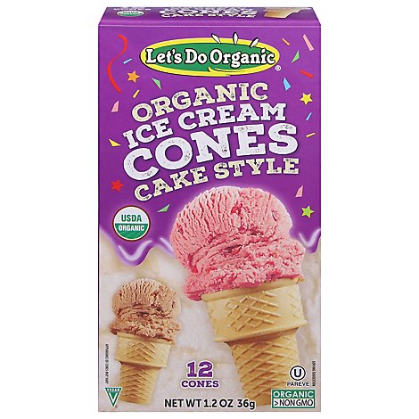 Lets Do Ice Cream Cones Organic 12 Count - 1.2 Oz