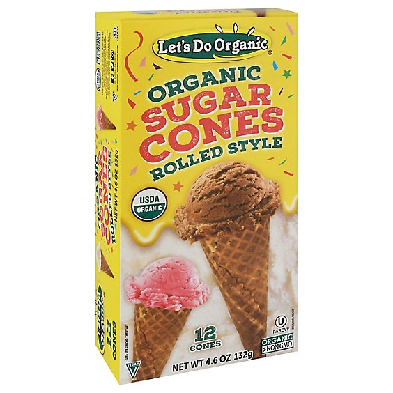 Lets Do Sugar Cones Organic 12 Count - 5 Oz