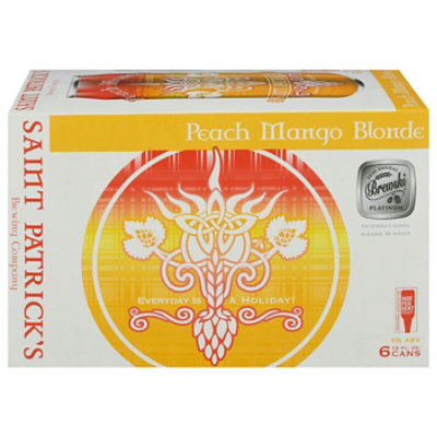 St Patricks Peach Mango Blonde In Cans - 6-12 Fl. Oz. - Image 3
