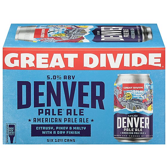 Great Divide Denver Pale Ale In Cans - 6-12 Fl. Oz.