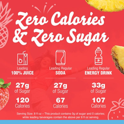 Crystal Light Liquid Strawberry Pineapple Refresh Naturally Flavored Drink Mix w/ Caffeine - 1.62 Fl. Oz. - Image 3