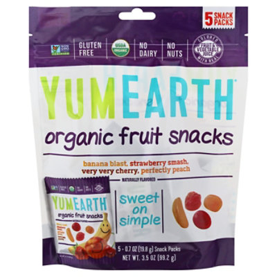 Yummyearth Fruit Snck 5ct - 3.5 Oz