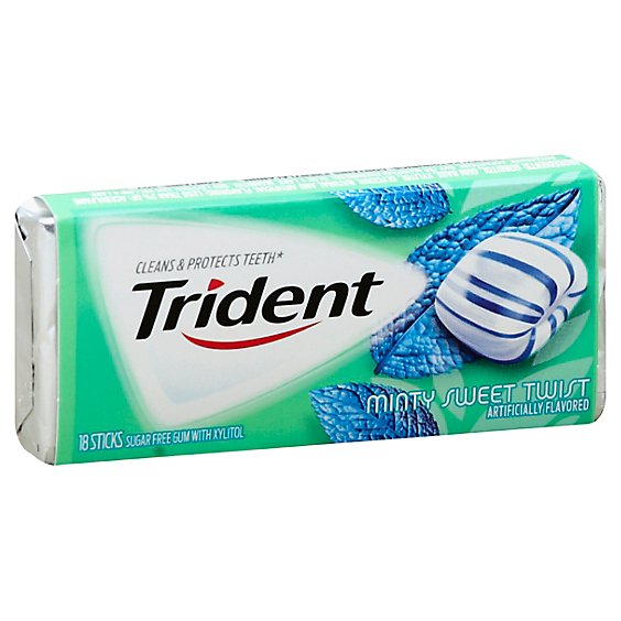 Trident Gum Sugar Free Minty Sweet Twist - 14 Count